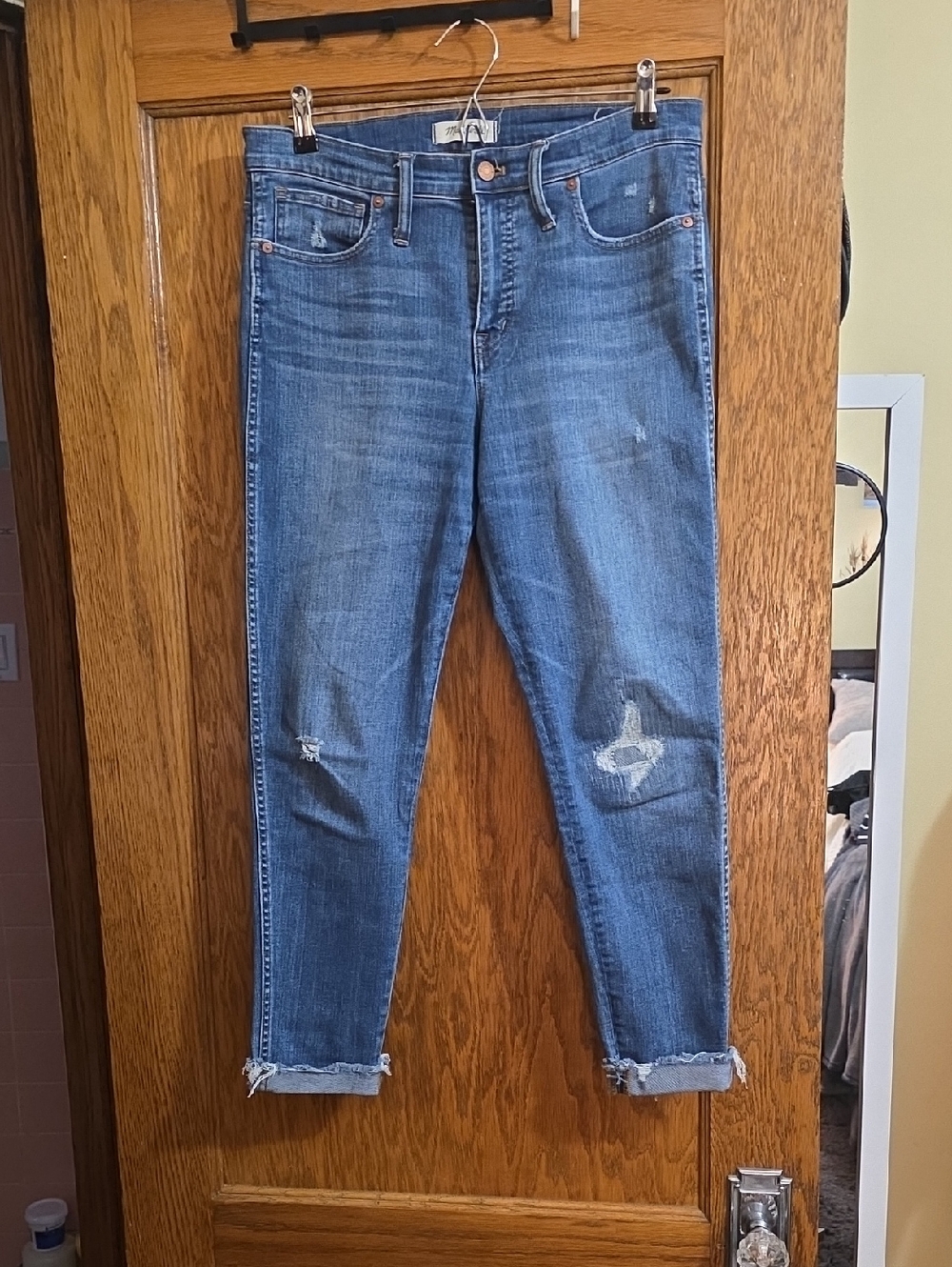 Classic Blue Distressed Women’s Jeans